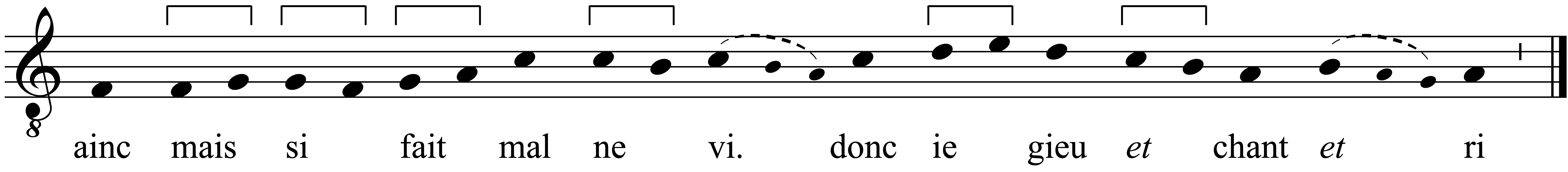 Refrain musical notation